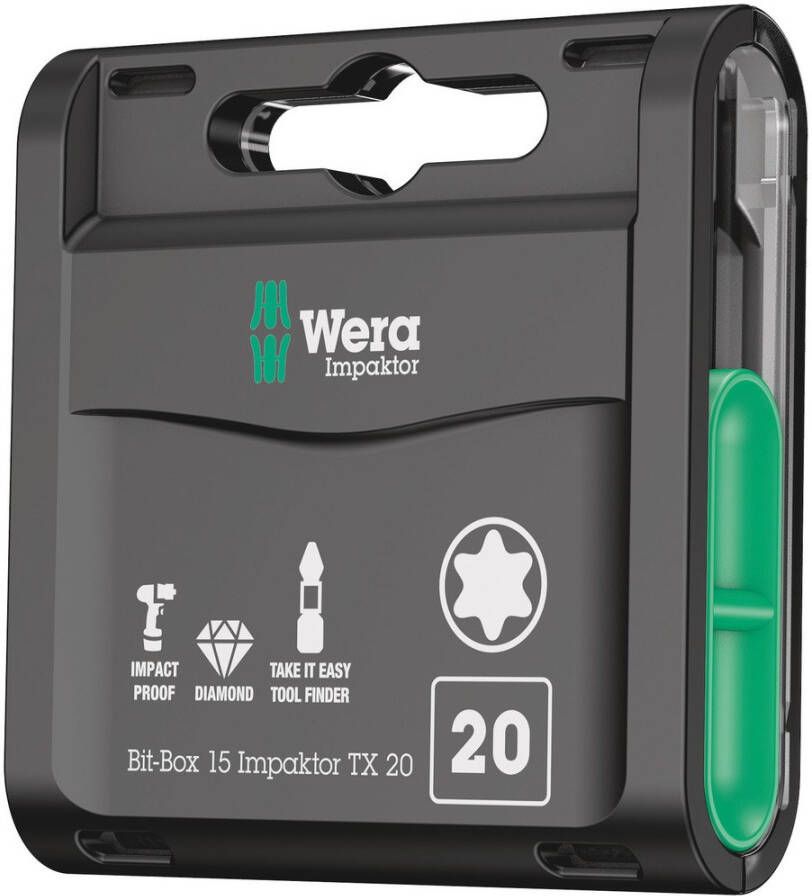 Wera Bit-Box 15 Impaktor TX 20 15 -delig 1 stuk(s) 05057772001