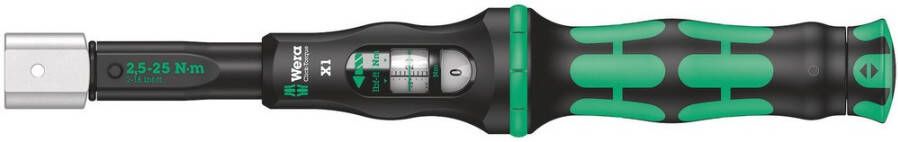 Wera Click-Torque X 1 draaimomentsleutel voor insteekgereedschappen 9 x 12 mm 2.55 25 Nm 1 stuk(s) 05075651001