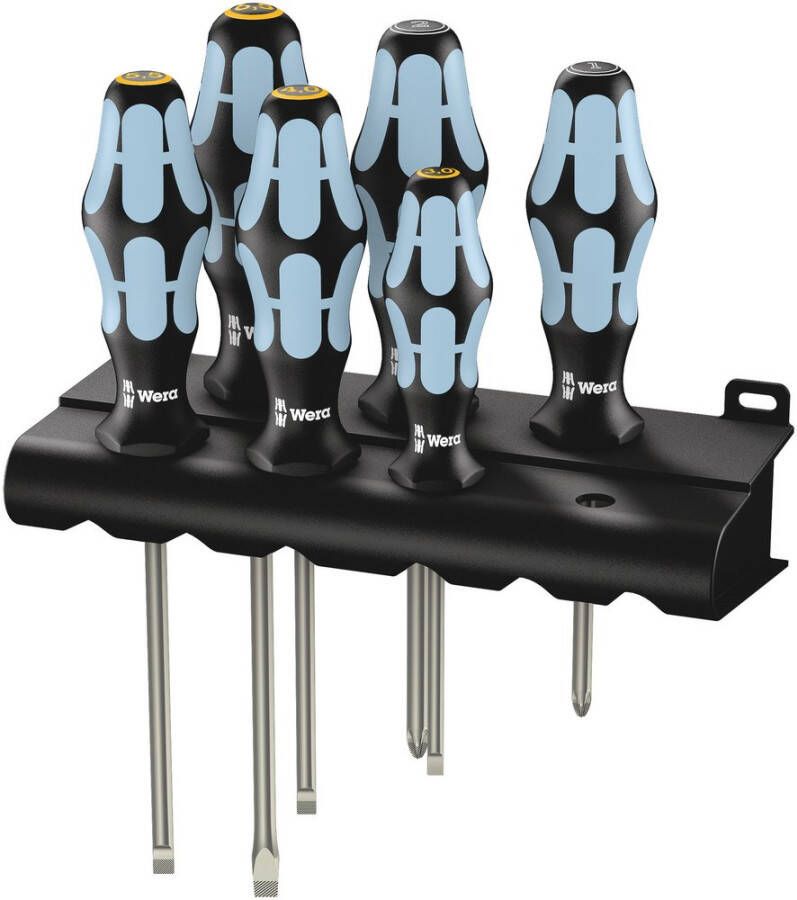 Wera 3334 3355 6 Schroevendraaier-set RVS + houder 6 -delig 1 stuk(s) 05032061001