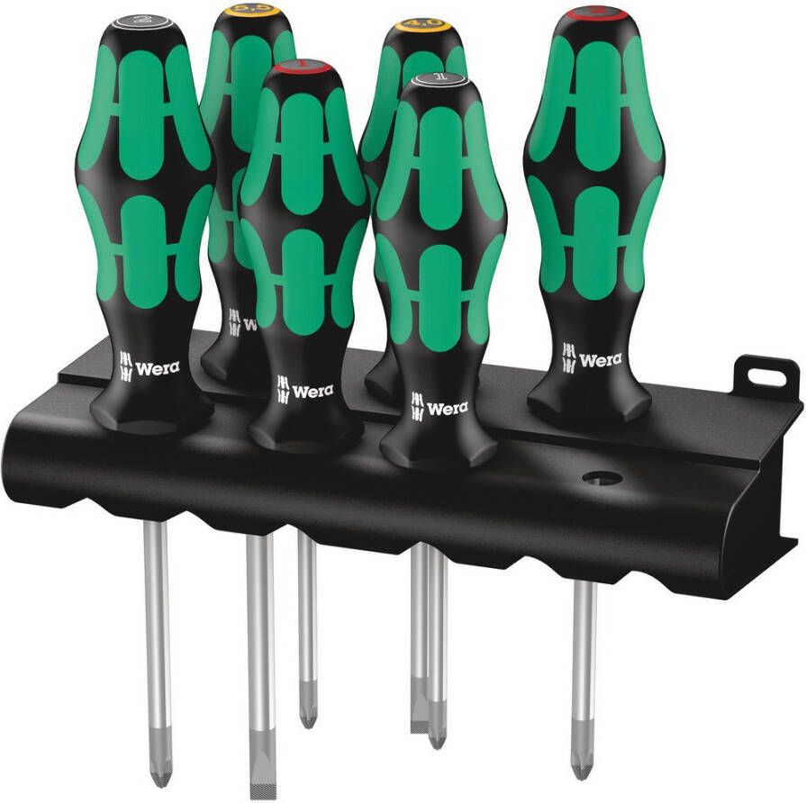 Wera 335 350 355 6 Schroevendraaierset Kraftform Plus Lasertip + houder 6 -delig 1 stuk(s) 05105622001