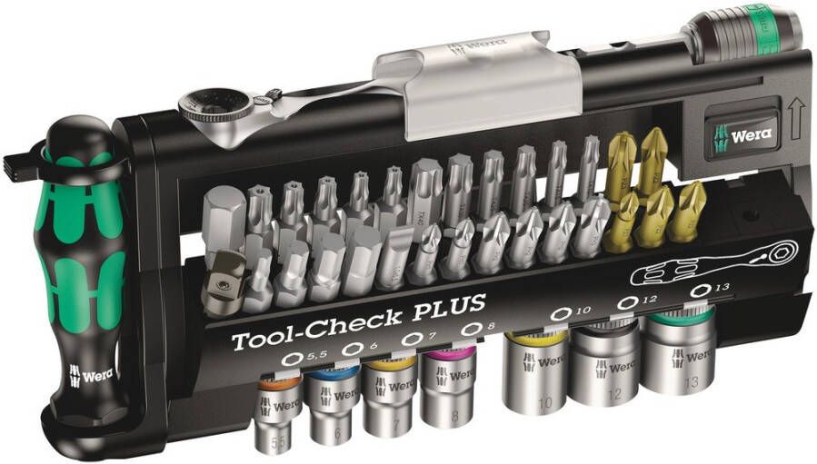 Wera Bit- dopsleutelset | 39-delig | sleuf PH PZD T ratel 7 doppen | 1 stuk 05056490001