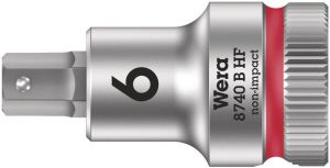Wera 8740 B HF Binnenzeskant Zyklop Bitdop met 3 8"-aandrijving met vasthoudfunctie 6 0 x 35 mm 1 stuk(s) 05003035001