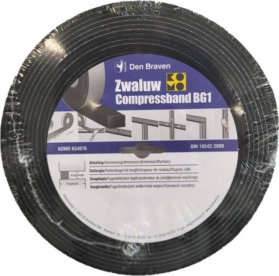 Den Braven Zwaluw Compressband 10 2 10X10 Mm 12 5M Rol 201716 - Foto 4