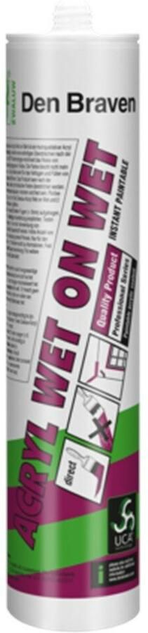DEN BRAVEN Zwaluw acrylaatkit Acryl Wet on Wet 310 ml Wit | Mtools