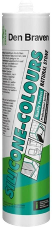 DEN BRAVEN Zwaluw Siliconekit-COLOURS 310 ml RAL 7035 (Lichtgrijs) | Mtools