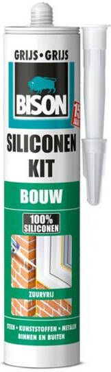 BISON Siliconekit Bouw Grijs 300ml | Mtools
