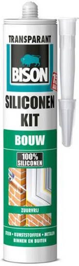 BISON Siliconekit Bouw Transparant 300ml | Mtools