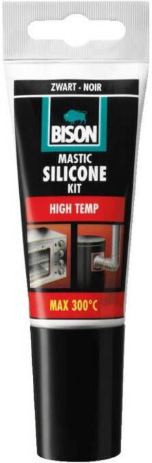Bison Siliconenkit High Temp Zwart Tub 60Ml*12 Nlfr 6301463