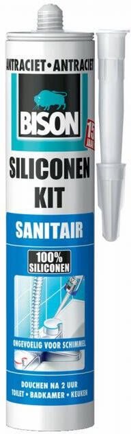 Bison Siliconenkit Sanitair Antraciet Crt 300Ml*12 Nl 6307652 - Foto 2