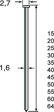 Dutack Brad SKN16 40 mm. verzinkt | Mtools
