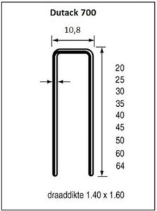 Dutack Nieten 700 60 mm. verzinkt | Mtools