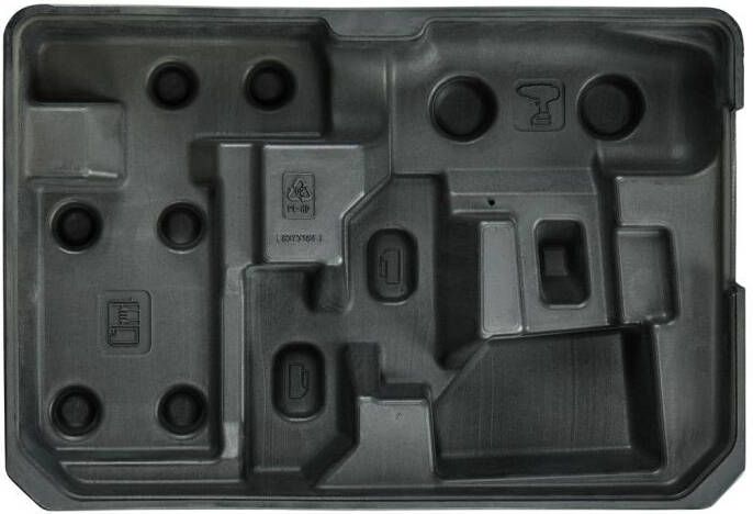 Makita 837318-4 Kofferinzet inlay aluminium koffer zwart boven | Mtools