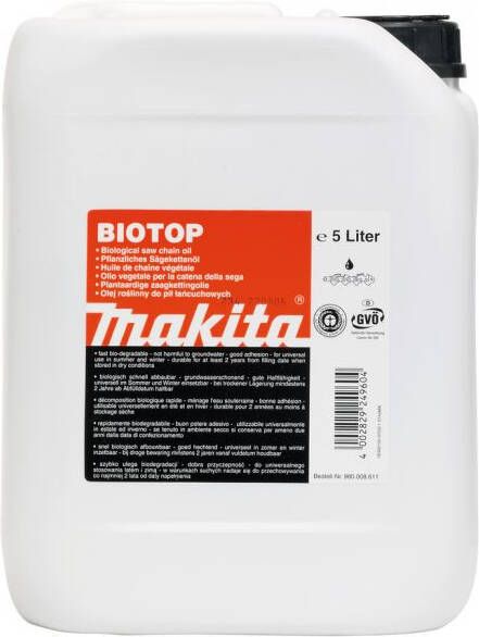 Makita 980008611 Kettingzaagolie biotop 5 liter | Mtools
