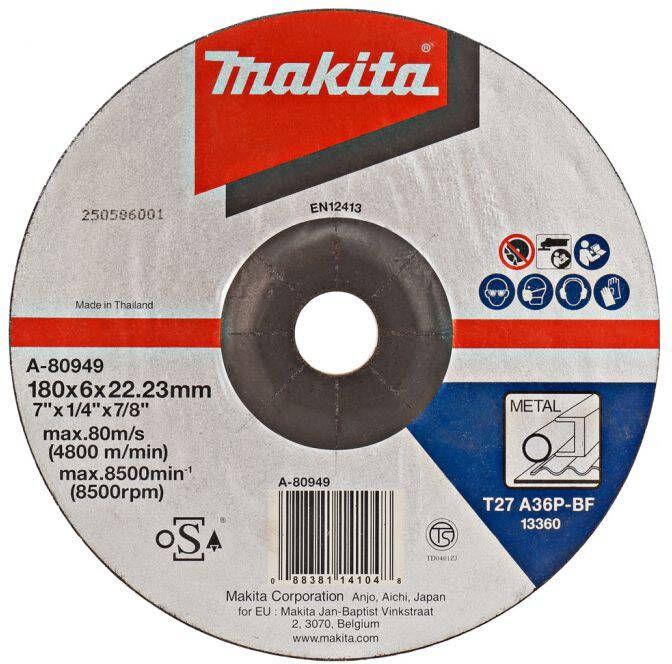 Makita A-80949 Afbraamschijf 180x6 0mm staal | Mtools