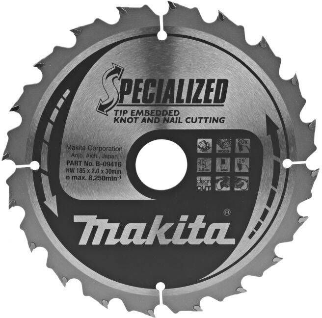 Makita B-09416 Cirkelzaagblad Hout (noest spijker) | Mtools