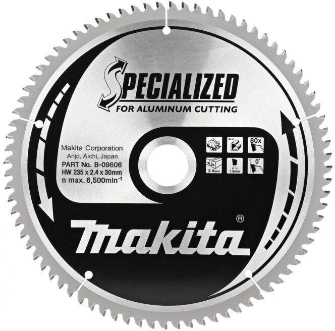 Makita Accessoires Cirkelzaagblad alu 235x30x2 4 80T 0g B-09606