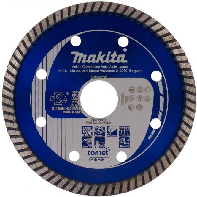 Makita Accessoires Diamantschijf 115x22 2mm blauw B-12980