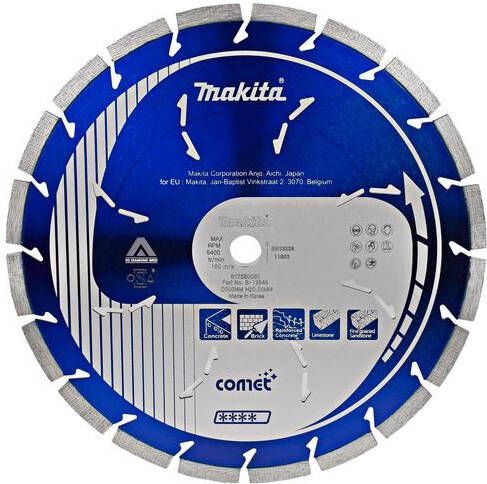 Makita B-13552 Diamantschijf 350x25 4x3 2mm blauw | Mtools