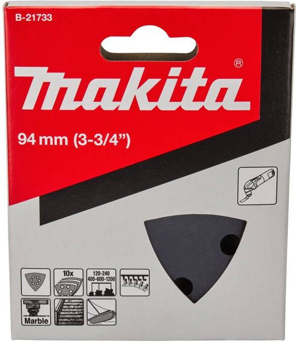 Makita Accessoires Schuurvel K120 K240 K400 K600 K1200 Black Velcro B-21733