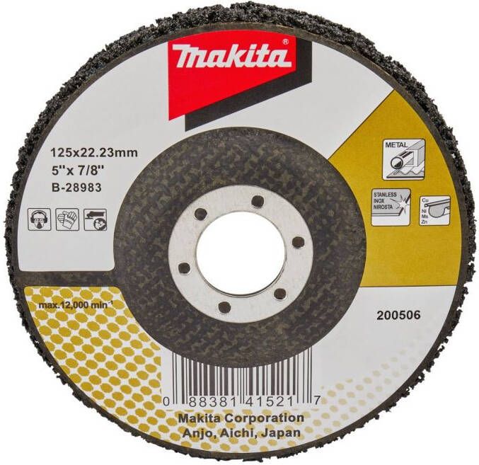 Makita Accessoires Reinigingsschijf 125mm zwart B-28983