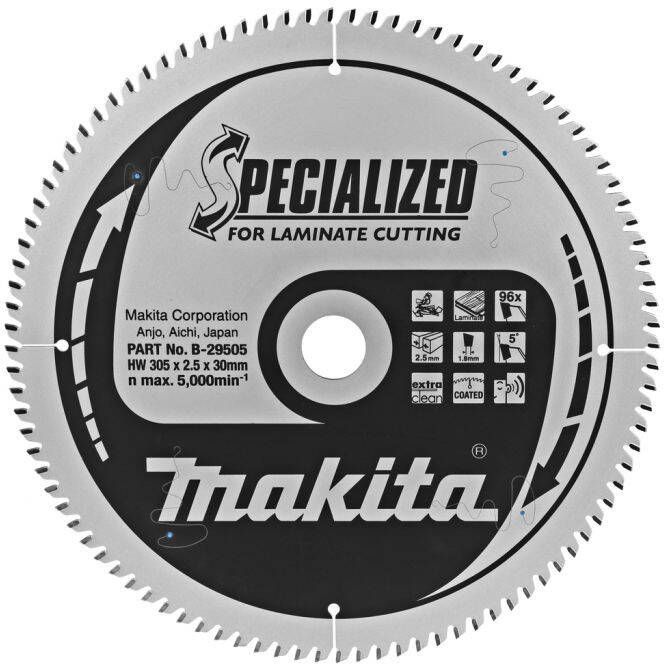 Makita Accessoires Zaagblad Laminaat 305x30x2 5 96T5G B-29505