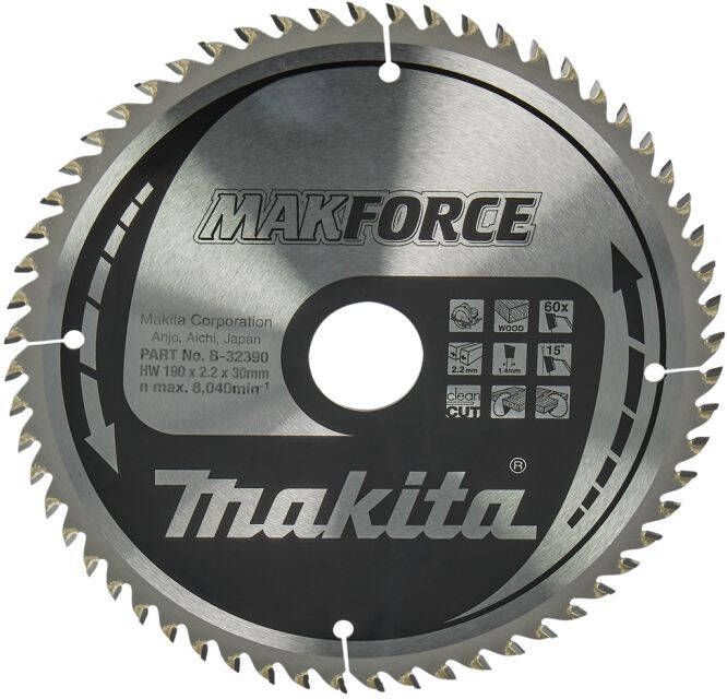Makita Accessoires Cirkelzaagblad Hout | Makforce 190x30x2 2 60T 15g B-32390