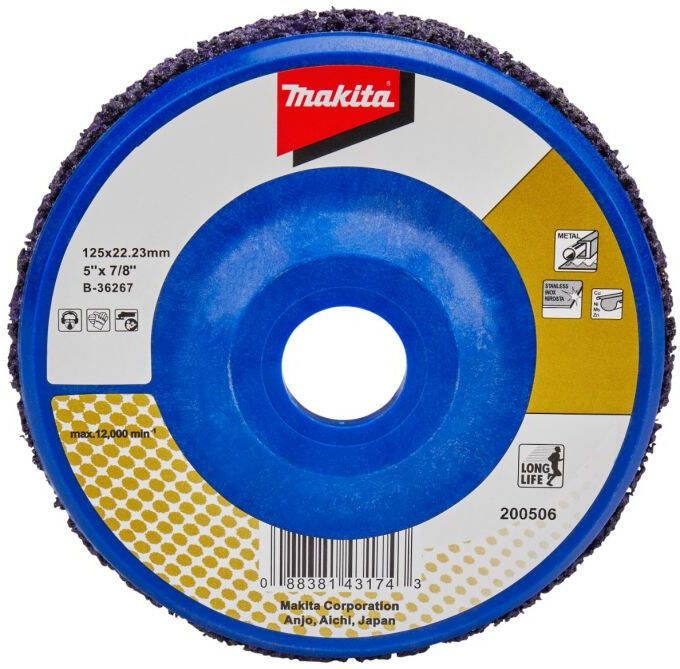 Makita Accessoires Reinigingsschijf 125mm paars B-36267