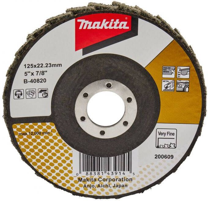 Makita Accessoires Lamellen conditioneringschijf 125mm extra fijn B-40820