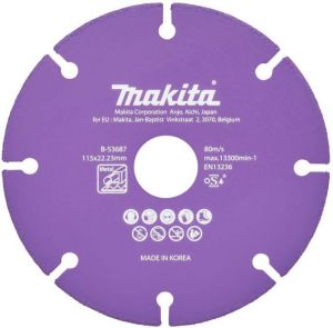 Makita B-53687 Doorslijpschijf staal 115x22 23x1 3mm | Mtools