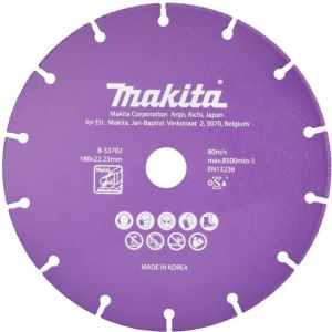 Makita B-53702 Doorslijpschijf 180x22 23x1 3mm | Mtools