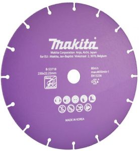 Makita B-53718 Doorslijpschijf 230x22 23x1 3mm | Mtools