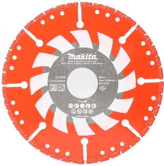 Makita B-55304 Diamantschijf 115x22 23x2 8mm rescue | Mtools