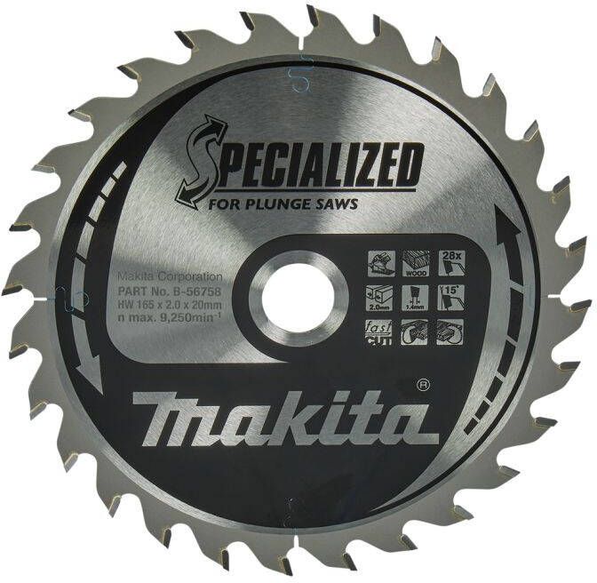 Makita B-56758 Invalcirkelzaagblad hout | Mtools