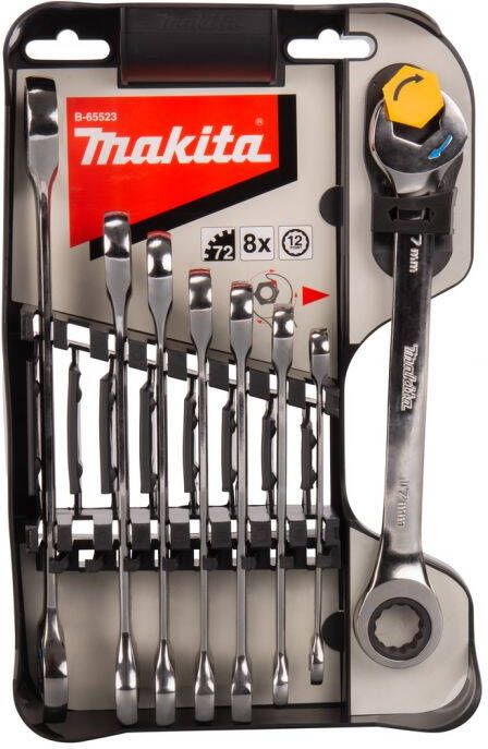Makita Accessoires B-65523 | Steek-ring | ratelsleutelset | 8-delig B-65523