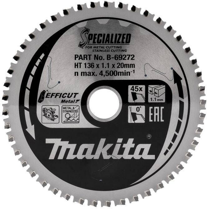 Makita Zaagblad Efficut | 136x20x1 1 | 45T | 0g