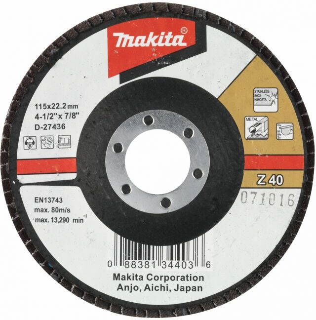 Makita Accessoires Lamellenschuursch. 115x22 K40 D-27436 - Foto 1