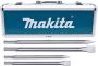 Makita Accessoires 4-delige SDS MAX beitelset: Punt Vlak in aluminium koffer D-42466 - Thumbnail 2