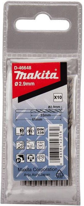 Makita Accessoires Metaalboor 2 9X61mm D-46648