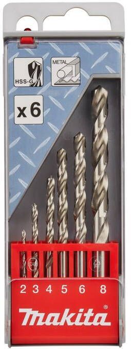 Makita Accessoires Metaalborenset | 6-delig | HSS-G D-57196