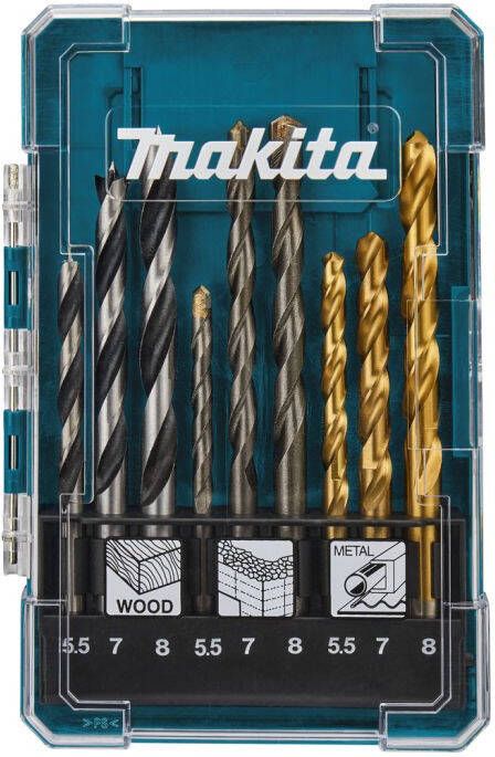 Makita Accessoires D-71978 | Borenset | 9-delig D-71978