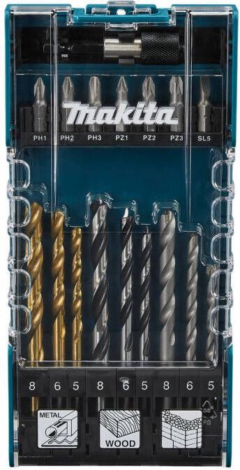 Makita Accessoires Boor- schroefbitset 17-delig D-74887 - Foto 2
