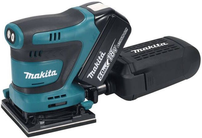 Makita DBO481RTJ Accu Handpalm Vlakschuurmachine | 18V | 2 x 5.0 Ah accu + snellader | In Mbox DBO481RTJ