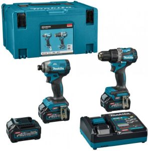 Makita DK0198G201 | 40 V Max Combset boren en (slag)schroeven | 3 x 2.5 Ah accu + Snellader DK0198G201