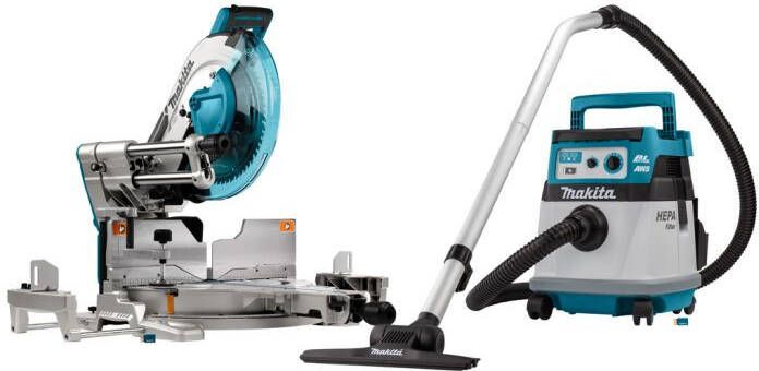 Makita DLX2380UX1 2x18 V AWS Combiset voor afkorten (305mm) en stofzuigen | Mtools