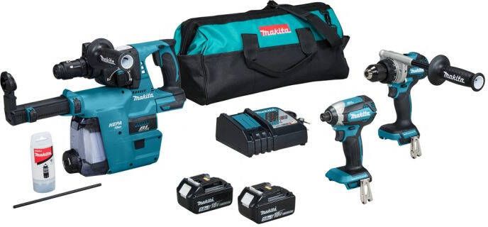 Makita DLX3154TX1 18 V Combiset voor allround tot zwaar boor-en schroefwerk | Mtools