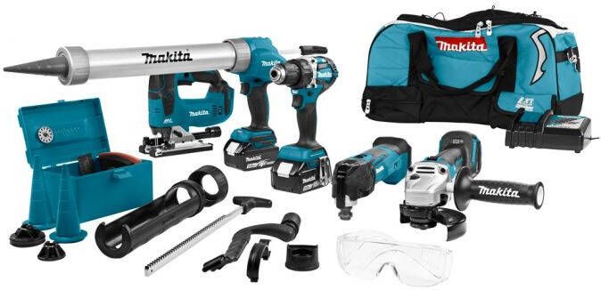 Makita DLX5040TX1 18 V Combiset voor allround werkzaamheden 5 0 Ah accu's (2st.) in Tas DLX5040TX1