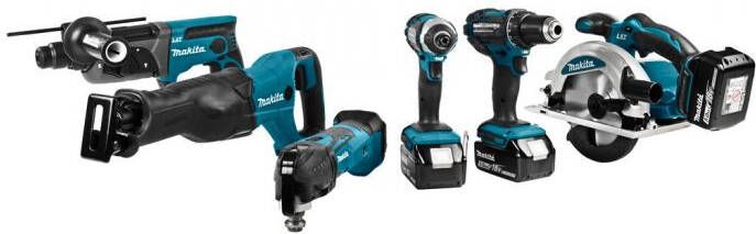 Makita DLX6038T 18 V Combiset voor divers zaag- boor- en (slag)schroefwerk | Mtools