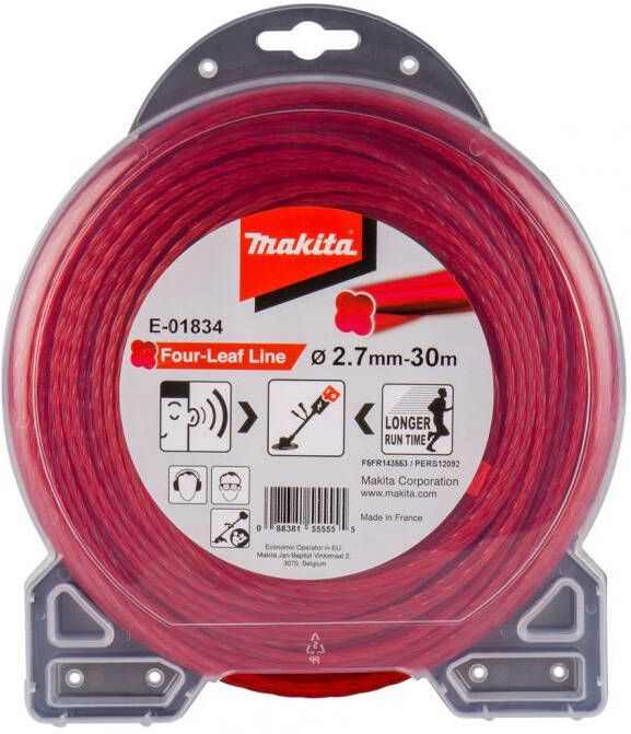 Makita Accessoires Maaidraad 2 7x30mtr rood E-01834