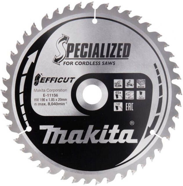 Makita E-11156 Afkortzaagblad Hout | Mtools