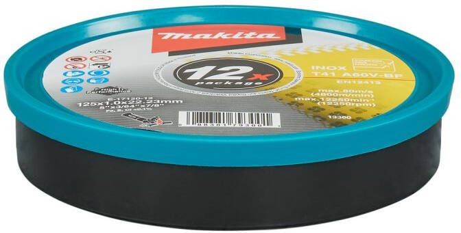 Makita Accessoires Doorslijpschijf RVS A60V 125x22 23x1 0mm E-17120-12